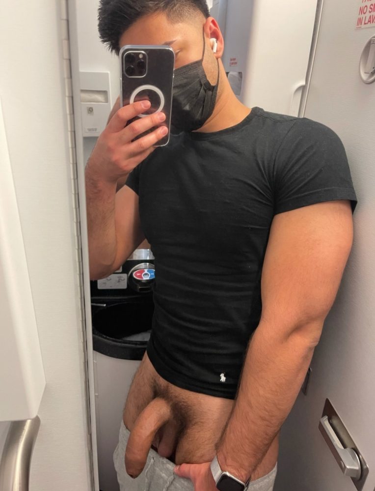 Hung Selfie Boy shows big cock